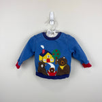 Load image into Gallery viewer, Mini Boden Fairy Tale Applique Three Bears Sweatshirt Blue 0-3 Months
