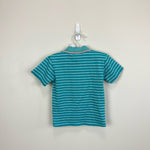 Load image into Gallery viewer, Vintage Healthtex Turquoise Stripe Polo Shirt 3T USA
