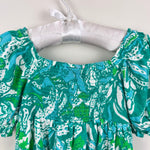 Load image into Gallery viewer, Lilly Pulitzer Girls Mini Delaney Dress Botanical Green Safari Sangria XS 2-3
