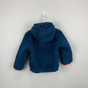 Patagonia Reversible Tribbles Jacket Blue Red Stripes 2T