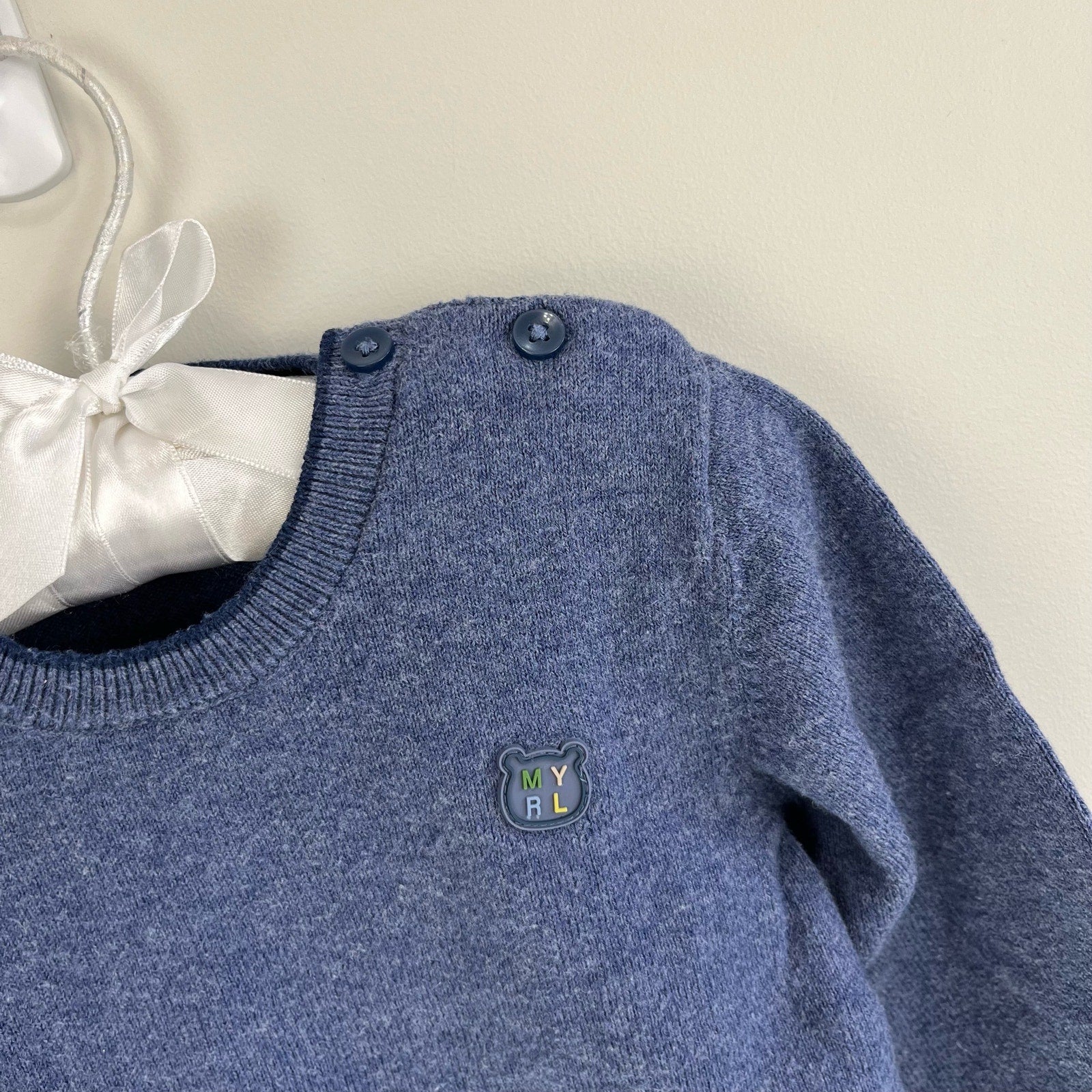 Mayoral Baby Blue Crewneck Sweater 18 Months