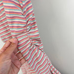 Load image into Gallery viewer, Treasure &amp; Bond Kids' Stripe Ruched T-Shirt Dress Purple Cloud Mini Bands Stripe M 8-10
