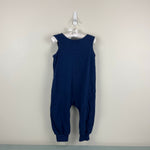 Load image into Gallery viewer, Hanna Andersson Baby French Terry Overalls Navy Blue 85 cm 2T
