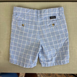 Load image into Gallery viewer, Janie and Jack Windowpane Linen Shorts Cornflower Blue 5T
