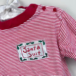 Load image into Gallery viewer, Vintage Cotton Club Santa Suit Christmas Coverall 6-9 Months
