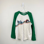 Load image into Gallery viewer, Hanna Andersson Soft Art Baseball Tee Shirt Ecru Rainbow Road Go Karts 140 cm 10

