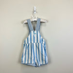 Load image into Gallery viewer, Vintage OshKosh B'gosh Blue Striped Shortall Romper 6 USA

