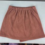 Load image into Gallery viewer, Happily Grey Kids Faux Brown Suede Wrap Skirt M 7/8
