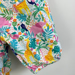 Load image into Gallery viewer, JoJo Maman Bebe Pretty Ruffle Shoulder Sunsuit Tropical Animals 12-18 Months
