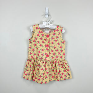 Vintage Rare Editions Yellow Floral Dress 2T USA