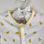 Load image into Gallery viewer, Mini Baby Boden White Yellow Chick Footie 3-6 Months
