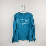 Load image into Gallery viewer, Vineyard Vines Boys Lacrosse Stick Whale Long-Sleeve Tee Shirt Larkspur 7
