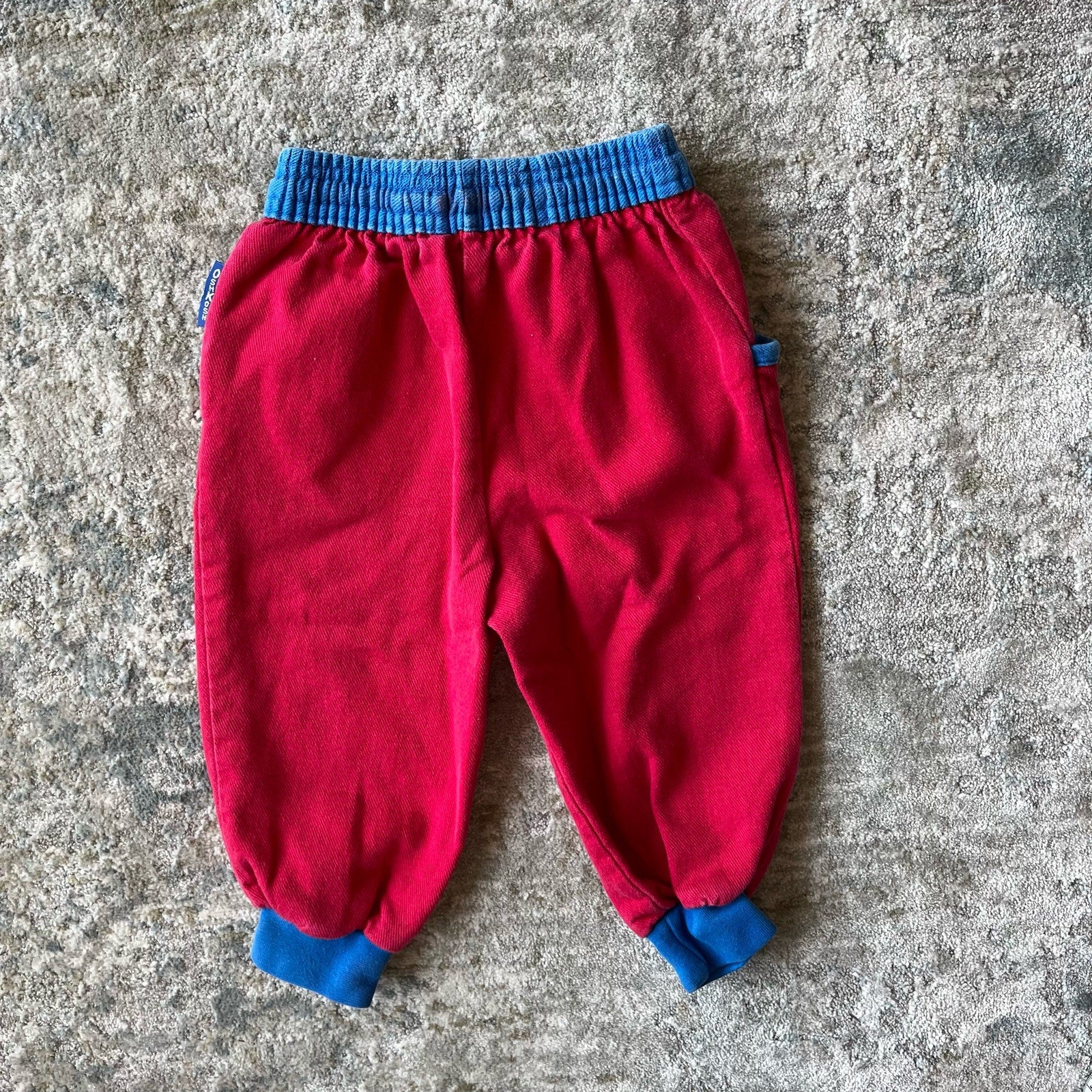 Vintage OshKosh B'gosh Red Dinosaur Pants 24 Months USA