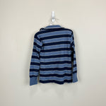 Load image into Gallery viewer, Vintage Healthtex Long Sleeve Blue Striped Polo Shirt 6 USA
