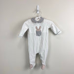 Load image into Gallery viewer, Mayoral Knit Polkadot Babygrow Applique Bunny Footie 1-2 Months
