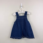 Load image into Gallery viewer, Vintage Y2K Samara Denim Flower Garden Ruffle Jumper 18 Months
