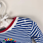 Load image into Gallery viewer, Florence Eiseman Stripe Knit Dinosaur Longall Romper 9 Months
