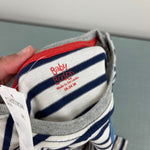 Load image into Gallery viewer, Mini Boden Short Sleeve Pocket T-Shirt Navy White Stripes 18-24 Months NWT
