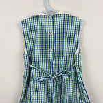 Load image into Gallery viewer, Papo d'Anjo Sleeveless Blue Green Plaid Dress 8
