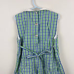 Load image into Gallery viewer, Papo d'Anjo Sleeveless Blue Green Plaid Dress 8
