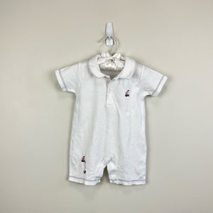 Kissy Kissy White Sailboat Playsuit Romper 9 Months