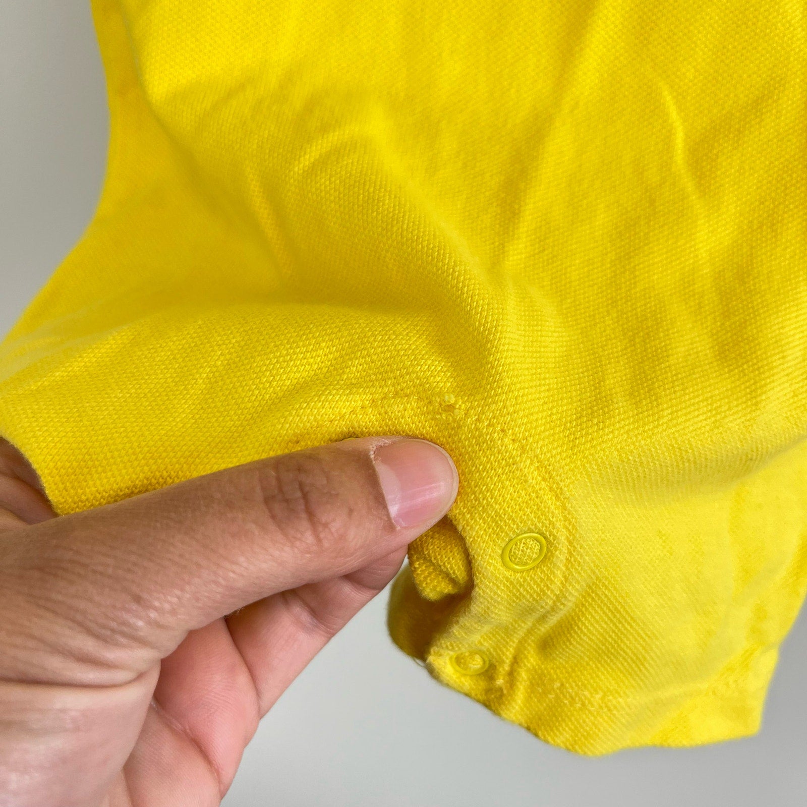 Ralph Lauren Yellow Polo Shortall Romper 9 Months