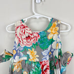 Load image into Gallery viewer, Vintage Polly Flinders Floral Wrap Bow Dress 5T USA
