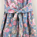 Load image into Gallery viewer, Vintage Pink Blue Floral Sleeveless Dress Toddler Girl
