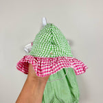 Load image into Gallery viewer, Vintage Good Lad Ruffle Fruit Romper &amp; Sun Hat 12 Months
