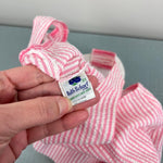 Load image into Gallery viewer, Vintage Ruth Scharf Pink Seersucker Heart Pinafore Dress 3T USA
