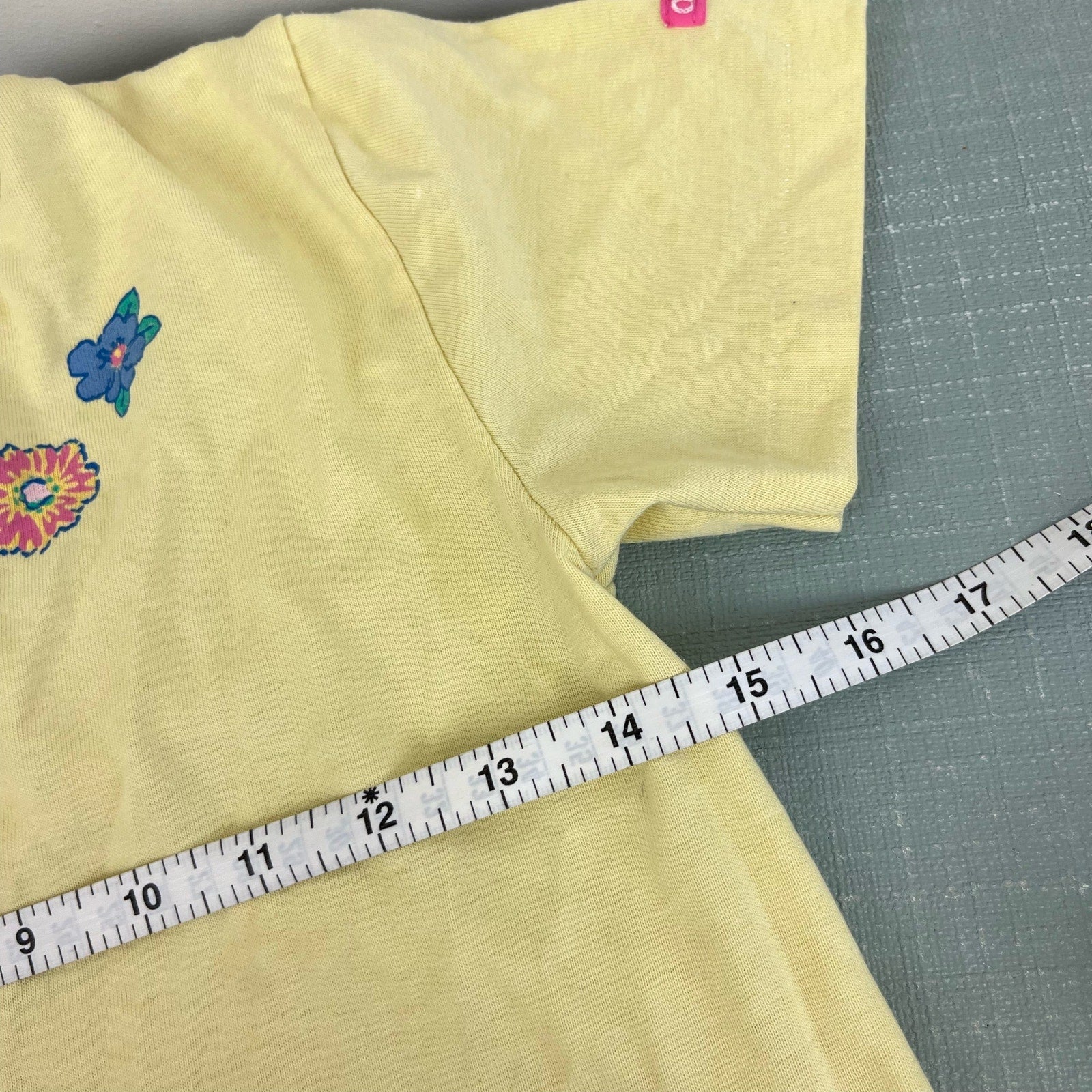 Vintage OshKosh B'gosh Yellow Flower Tee 6 USA