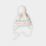 Load image into Gallery viewer, Vintage Pastel Pom Pom Winter Hat
