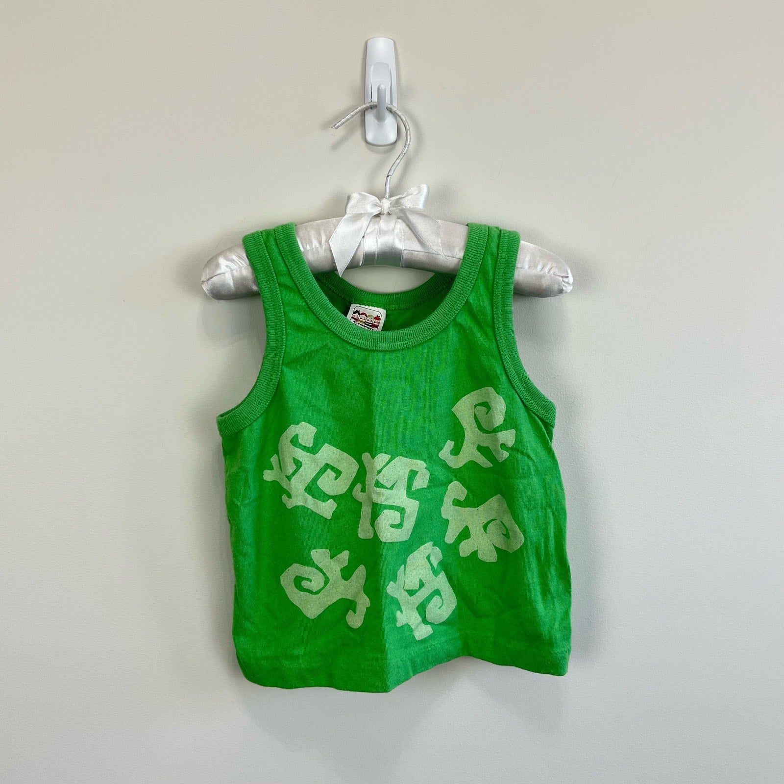 Vintage Crayon Crowd Green Surfer Tank 3T USA