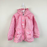 Load image into Gallery viewer, Vintage OshKosh B&#39;gosh Pink Ruffle Bow Windbreaker Jacket Large 6
