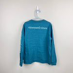 Load image into Gallery viewer, Vineyard Vines Boys Lacrosse Stick Whale Long-Sleeve Tee Shirt Larkspur 7
