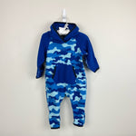 Load image into Gallery viewer, The North Face Glacier Fleece Bunting Blue Camo 3-6 Months
