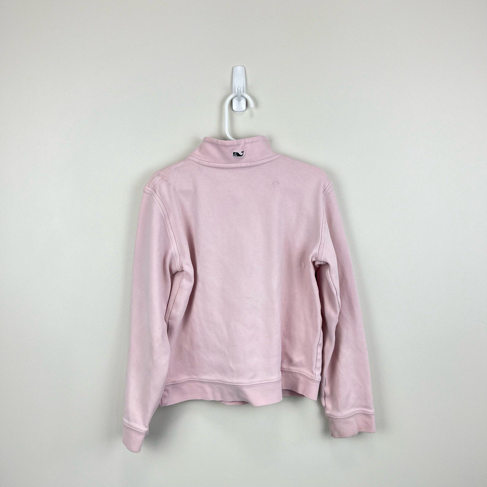 Vineyard Vines Girls Pink Quarter Zip Pullover Small 7-8