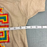 Load image into Gallery viewer, Vintage Bloopers Tan Rainbow Stars Track T-Shirt L 10-12 USA NWOT
