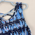 Load image into Gallery viewer, Lilly Pulitzer Girls Mini Kristen Dress Low Tide Navy Sails and Stripes L 8-10
