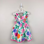 Load image into Gallery viewer, Vintage 90s Floral Ruffle Bow Romper 3T
