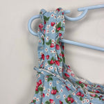 Load image into Gallery viewer, Mini Boden Linen-Cotton Ruffle Romper Surf Strawberry Ditsy 9-10
