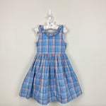 Load image into Gallery viewer, Papo d&#39;Anjo Blue Plaid Ruffle Dress 3T
