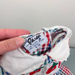 Load image into Gallery viewer, Vintage Samara Seersucker Plaid Strawberry Dress 18 Months
