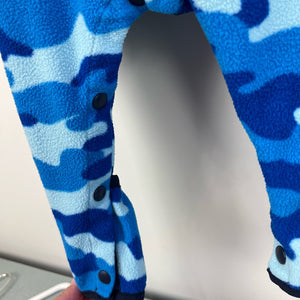 The North Face Glacier Fleece Bunting Blue Camo 3-6 Months