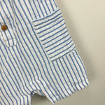 Load image into Gallery viewer, Baby Gap Blue and White Striped Shortie Romper 18-24 Months
