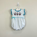 Load image into Gallery viewer, Vintage Little Miracles Polka Dot Bear Romper 3-6 Months
