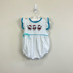 Load image into Gallery viewer, Vintage Little Miracles Polka Dot Bear Romper 3-6 Months
