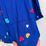 Load image into Gallery viewer, Vintage Piccolo Blue Heart Blouse 4T
