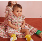 Load image into Gallery viewer, Mini Boden Occasion Printed Dress Rambling Rose Floral Lace 0-3 Months
