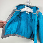 Load image into Gallery viewer, The North Face Girls Blue Fleece Oso Hoodie Jacket 18-24 Months
